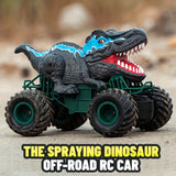 2.4GHz Remote Control Dinosaur Car Trucks Toy With Light, Sound And Spray,