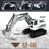 11-channel Remote Control Excavator Toy，Alloy Heavy-duty Truck Engineering Vehicle
