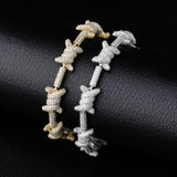 Full zircon wire bracelet
