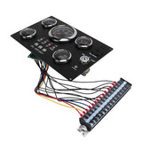 Engine RPM Fuel Level Oil Pressure Water Temp Voltage Meter Dashboard Gauge Set Universal IP67 Waterproof for Auto Car RV