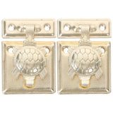 2pcs Heavy Duty Cabinet Latch Decorative Turtle Lock Buckle Secure Hasp Latch for Jewelry Boxes Wood Cases Antique Cabinets Small Doors Drawers