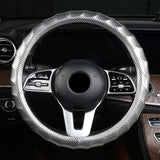 Non Slip Breathable Carbon Fiber Steering Wheel Sleeve Protector Cover Car Accessories For Women