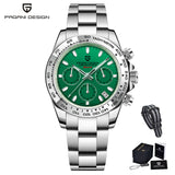 PAGANI DESIGN New Men's Sports Quartz Watches Ceramic Bezel Stainless Steel Waterproof Clock Luxury Sapphire Glass Chronograph