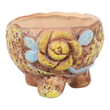 Hand Painted Ceramic Succulent Planter Indoor Flower Pot Decorative Plant Holder Vintage Farmhouse Succulent Container For Garden Windowsill Balcony