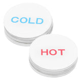 10pcs Acrylic Hot and Cold Water Signs for Hotels Water Faucet Indicator Stickers Cold and Hot Water Labels Adhesive Cold and Hot Water Signs