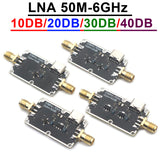 LNA High Flaess Amplifier 10DB 20DB 30DB 40DB 50M-6GHz RF Drive Signal Receiver System Software Radio FM UAV Drone Receiving