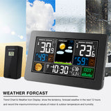 3-In-1 Weather Station - Wall-Mounted Digital Thermometer, Hygrometer, Barometer with Indoor/Outdoor Color Screen Clock.
