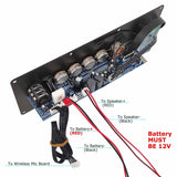 12V Amplifier Board Replacement Square Dance Speaker Amplifier Support Bluetooth AUX TF-Card U-Disk Recording 6-12Inch Speaker