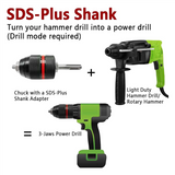 Keyless Quick Change Hand Drill Chuck 1/2-20UNF Mount 1.5-13Mm with SDS-Plus 1/2Inch Wrench Adapter