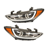 Car Headlight Assembly Heatproof ABS PC Car Headlamp for Elantra 2017 2018