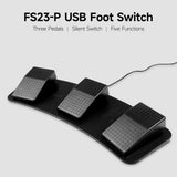 Premium FS23-P USB Triple Foot Pedal - Photoelectric Switch for Image Acquisition & Music Game Control