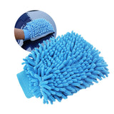1PC Double-sided Microfiber Washable Washing Care Gloves Cleaning Cloth Towel Mitt Car Accessories