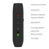 Upgrade Ultrasonic Repeller 3 Modes Chargeable Drive Intelligent High Brighess Flashlight Dog Training Device