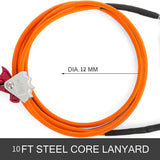 Steel Wire Core Flip Line Kit Adjustable Climbing Positioning Rope for Arborists Tree Climbers Outdoors