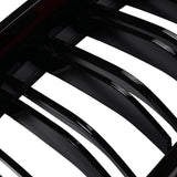 Top-6X Grill Grille Gloss Black Kidney Sport For F10 F18 F02 F11 M5 10-15 Dual Slat