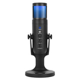 Wired RGB Microphone Professional USB Condenser Mic for Gaming Recording