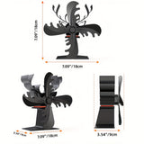 1pc, Wood Stove Fan, Elk Modeling Design 4 Blades Heat Powered Fireplace Fans Eco Fan For Home Wood/Log Burner/Fireplace Cute Aesthetic Stuff Home Decor Room Decor Fall Winter Essential Back To School Supplies