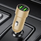 3.4A Fast Charging Adapter Metal Car Safe Auto Charger For Daily Life Business Trip