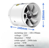 220V 4/6/7/8/10/12inch round duct exhaust fan Air Ventilator Metal Pipe Ventilation vent Exhaust Fan for Household kitchen