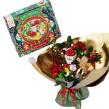 New Christmas Romantic Bouquet With Music Diy Building Bloc Educational Assembly Toys For Xmas Gifts