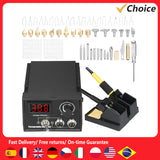 60W 220V 55-Piece Woodburner Pyrography Wood Leather Burning Electric Soldering Iron Plastic Welding Tool Kit