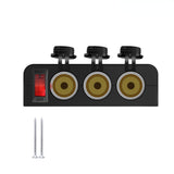 3 Socket Cigarette Lighter Splitter 12V Power Outlet Adapter with LED On/Off Switches for Car Rv Truck Marine Boat