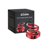 Portable Kinetic Air Aromatherapy Double Ring Rotating Solar Powered Car Perfume Diffuser Molecular Heater