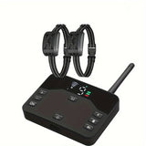 2 IN 1 Wireless Dog Fence & Electric Shocker Training Collar Remote With Adjustable Beep Vibration Shock Rechargeable