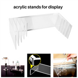 Pack Clear Risers, 5 Sizes Acrylic Jewelry Riser Shelf Showcase Fixtures for Cake, Display