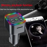 Car MP3 Player Wireless Bluetooth 5.0 LED FM Transmitter Handsfree Audio Car Kit Dual USB Fast Charger TF U Disk Play