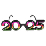 New Year Glasses 2025 New Year Party Glasses Comfortable Eyewear for Festive Events Plastic Glasses Prop Decorative 2025 New Year's Eve Party Decor