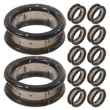 12pcs Silicone Scissors Finger Rings Grips Soft Rubber Finger Protector Ring Scissors for Pet Barber Dog Hair Cutting Scissors Accessories