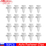 50pcs Auto Bumper Fender 8mm Hole Car Fixed Rivet Retainer Plastic Rivets Fastener Push Clips