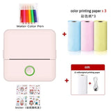 Mini Thermal Printer Wireless Bluetooth 4.0 200dpi Photo Label Memo List Printing with USB Cable Imprimante Portable