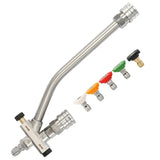 Foam Cannon Dual-Connector Accessory 1/4'' Quick Connect Double Tip Attachment for High Pressure Washer