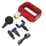 Fascia Muscle Massager Fascia Massage Gun Strong Motor USB Rechargeable Stable Output Relieve Fatigue with 4 Massage Heads for