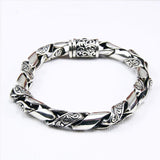 925 Silver Men's Hollow Tang Grass Pattern Chain