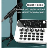 Live Sound Card V8 English Mini Audio Interface Podcast Mixer Suitable For PC Computer Phone Broadcast Recording Effects New