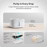 2.5L Intelligent APP control Cat Drinking Automatic Stainless Steel Pet Dogs Water Dispenser Fountain For Multiple Pets