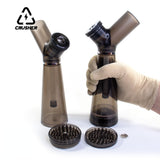 CRUSHER 2 in1 Acrylic Hookah Water Pipe Grinder Kit Built in Filter Pipes Smoking Grass Removable Tobacco Hooka Set
