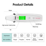 LCD Digital Tester Moisture&Oil Test Meter Analyzer Fluorescent Agent Detector For Forehead Cheek Skin Care