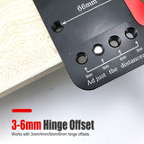 35Mm Hinge Boring Jig Woodworking Drilg Guide Locator With Fixture Hole Opener Template Door Cabinets