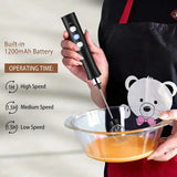 3 In 1 Wireless Milk Frother Handheld Foam Maker Lattes Coffee Whisk Mixer Foamer for Cappuccino Frappe Matcha Frothing Wand