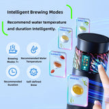Arrival portable thermos 316 stainless steel vacume drinkware app smart water bottle with TFT temperature display couple cups