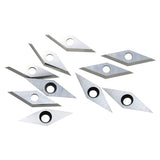 10Pcs Carbide Inserts Cutter Woodturning Chisel Tipped Replacement Blade for Wood Lathe Turning hine Tools 10X30mm