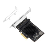 2.5 Gigabit 4 ports PCIe 4x network card PCI-Express to 10 /100/1000M/2.5G Ethernet Lan NIC 2500mbps RTL8125B desktop and server