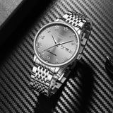 GUANQIN Week Calendar Type Luxury Man watch Sapphire Waterproof Luminous watch for men Stainless steel Mechanical Men's watches