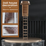 1:12 Dollhouse Mini Modern Miniature Furniture Folding Attic Stairs Doll House Decoration
