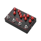 Mosky RED FOX 4-in-1 Electric Guitar Effects Pedal Chorus Delay Overdrive Loop Unit Audio True Bypass Guitar Parts &amp; Accessories