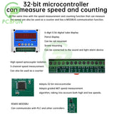 DC 12-24V 5-channel 6 Digit LED Counters Tachometer NPN Hall Proximity Switch Sensor Speed Measure Meter